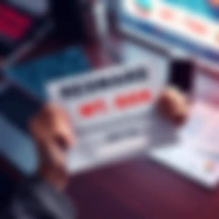 Bounty for Mt. Gox Account Help A person holding a sign offering a reward for assistance with a Mt. Gox account verification from 2014, with a laptop and financial documents in the background.