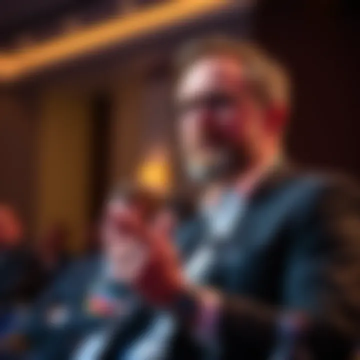 Brad Garlinghouse, CEO of Ripple, speaking at a conference about increased bank adoption of XRP.