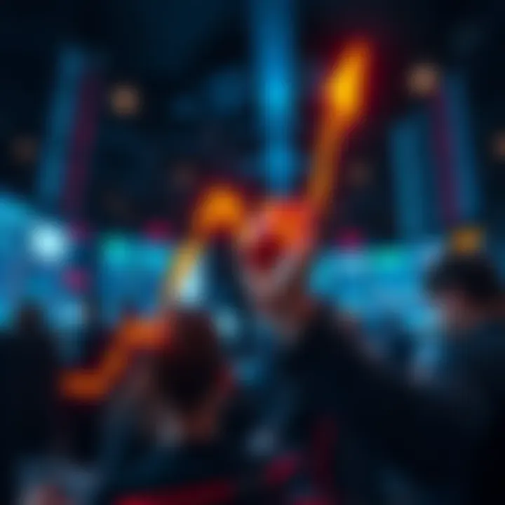 BRICK Token Price Surge A graph showing a steep rise in the BRICK token price with a background of worried investors looking at screens, hinting at market turmoil.