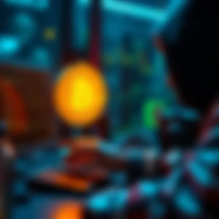 A person using a computer to convert Bitcoin into USDC while maintaining privacy in a digital environment