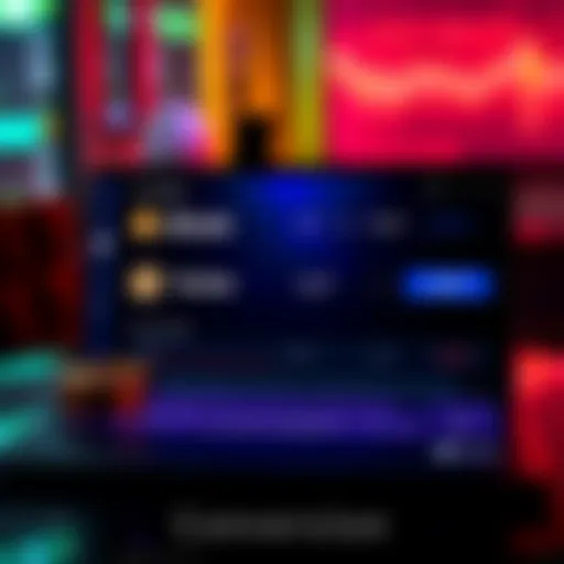 A user interface showing the conversion options between Bitcoin (BTC) and Tether (USDT) on Trust Wallet.