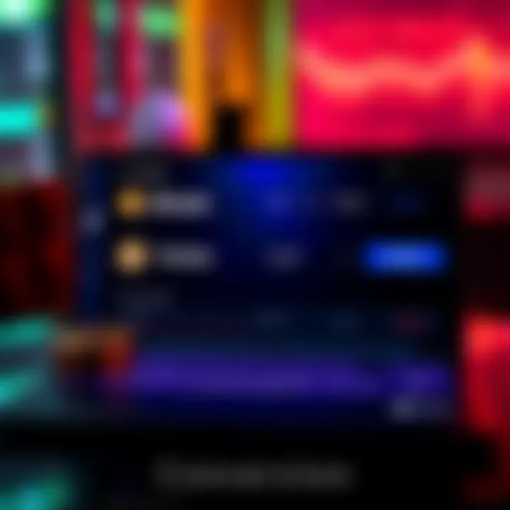 A user interface showing the conversion options between Bitcoin (BTC) and Tether (USDT) on Trust Wallet.