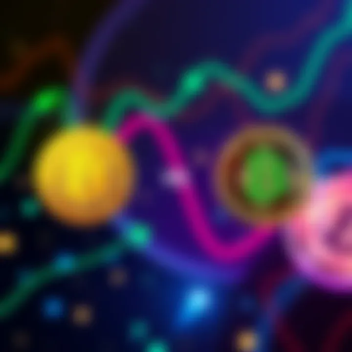 A simple graphic showing the logos of Bitcoin and Bitcoin Cash with arrows indicating their differences