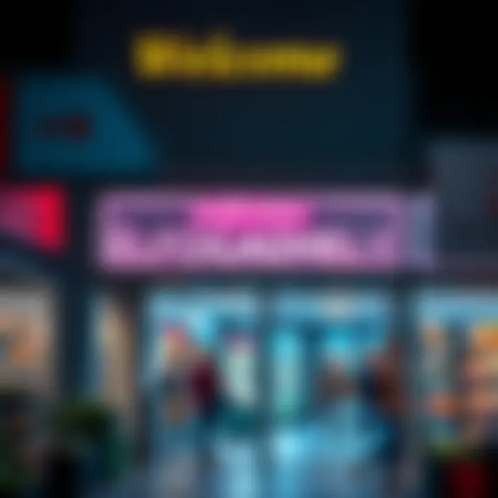 A view of a local grocery store in Budapest showcasing the welcome sign reading ‘ELFOGADÓHELY’ with shoppers outside.