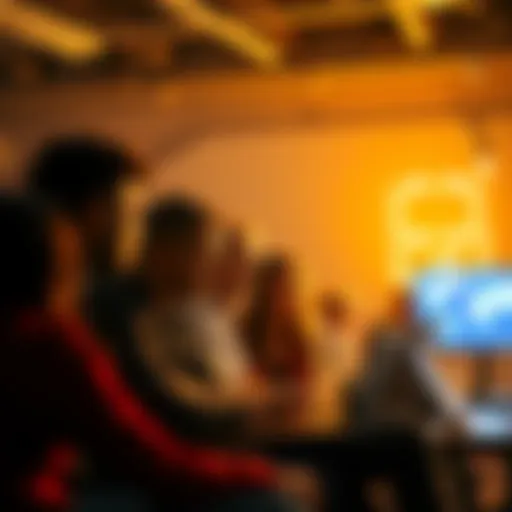 Participants brainstorming and working together at the Build Story Hackathon