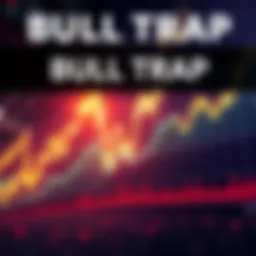 Bull Trap Warning A stock market chart showing a sudden rise followed by a steep decline, illustrating a bull trap scenario.
