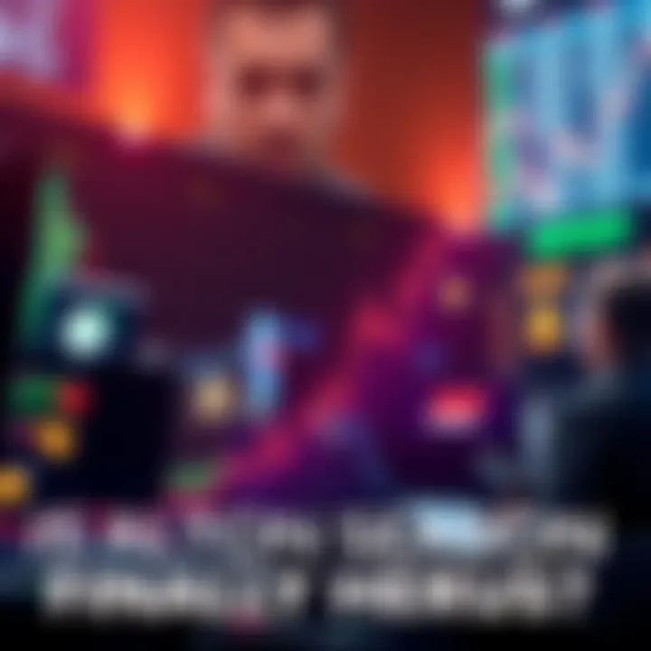 Graph showing rising altcoin prices with upbeat traders in the background