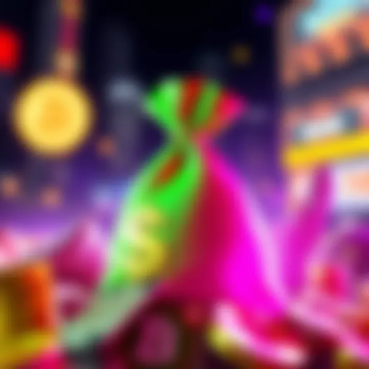 Graphic showing a money bag symbolizing $7.5 million funding for Bullshot's meme token project on the BNB Chain