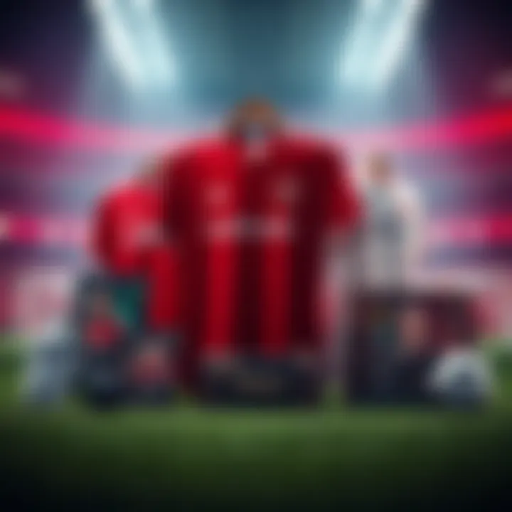 Bundesliga Crafting Items A display of limited and rare Bundesliga crafting items such as jerseys and player cards.