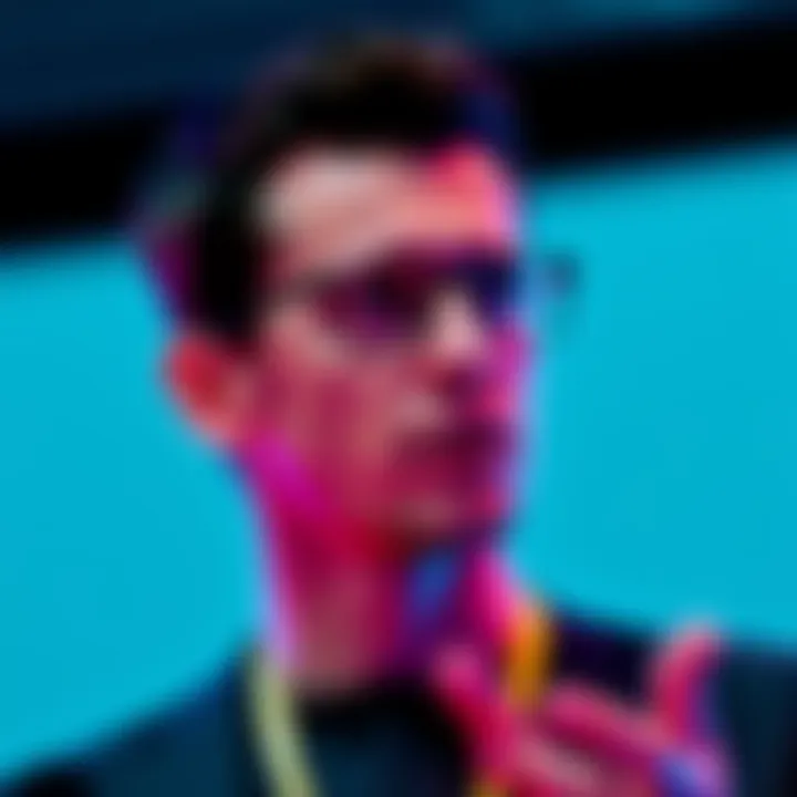 Vitalik Buterin discussing Ethereum Vitalik Buterin speaking at a conference about Ethereum's future and market value