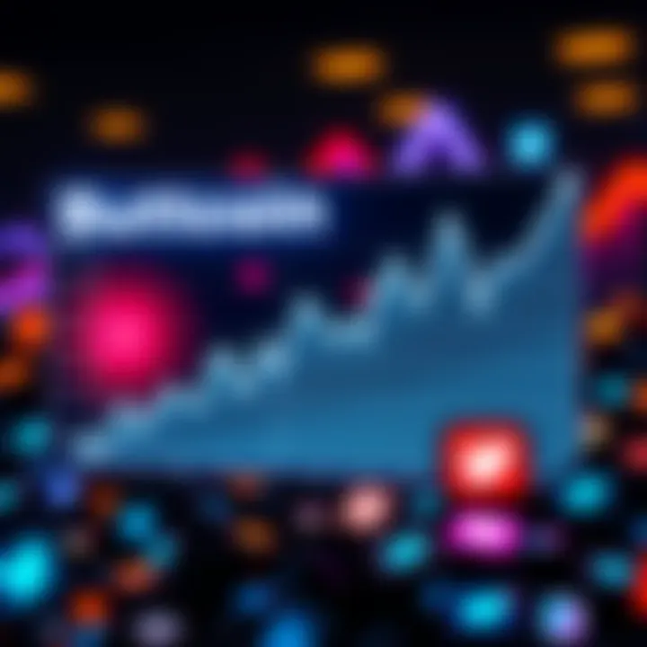 Chart showing the rise of Buttcoin discussions on Twitter with social media icons