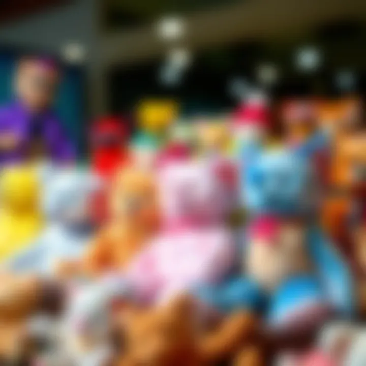 A display of collectible Butters alongside rare Beanie Babies, highlighting their auction prices on eBay.