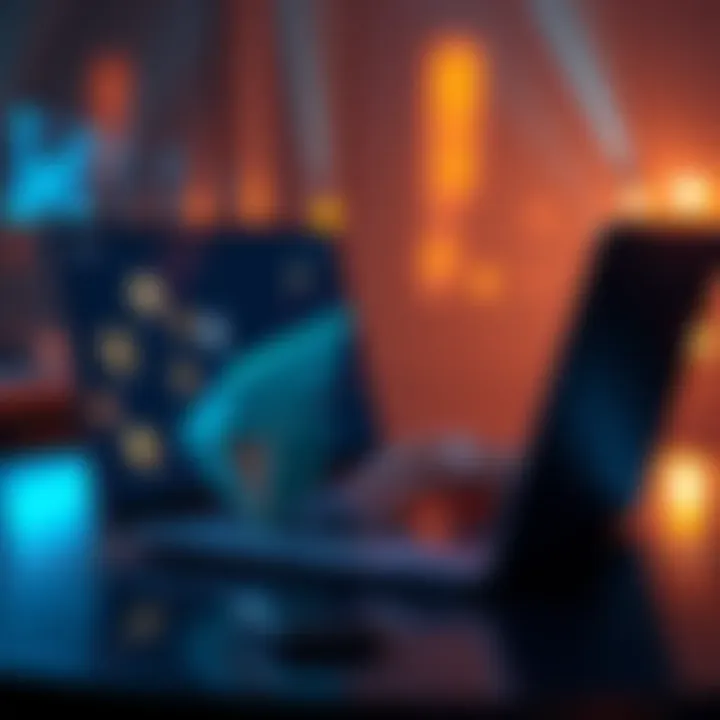 A person using a laptop to buy Monero with various cryptocurrencies on the Tristero platform