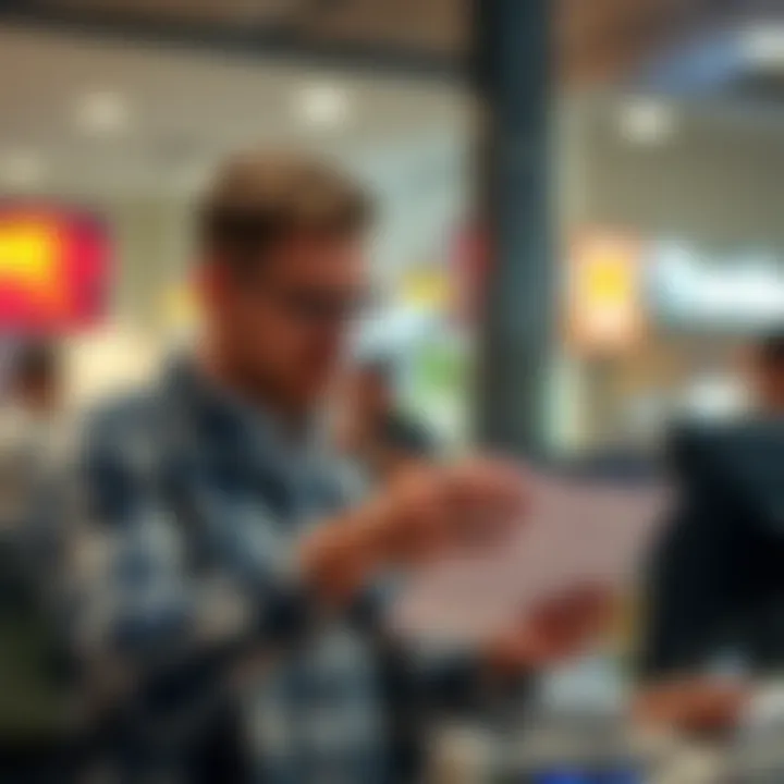 Concerned buyer examines promotional offer details while questioning hidden warranty charges