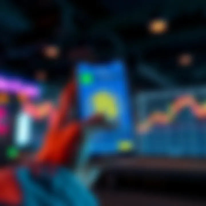 A person placing a limit order to buy Bitcoin below market price on a mobile app