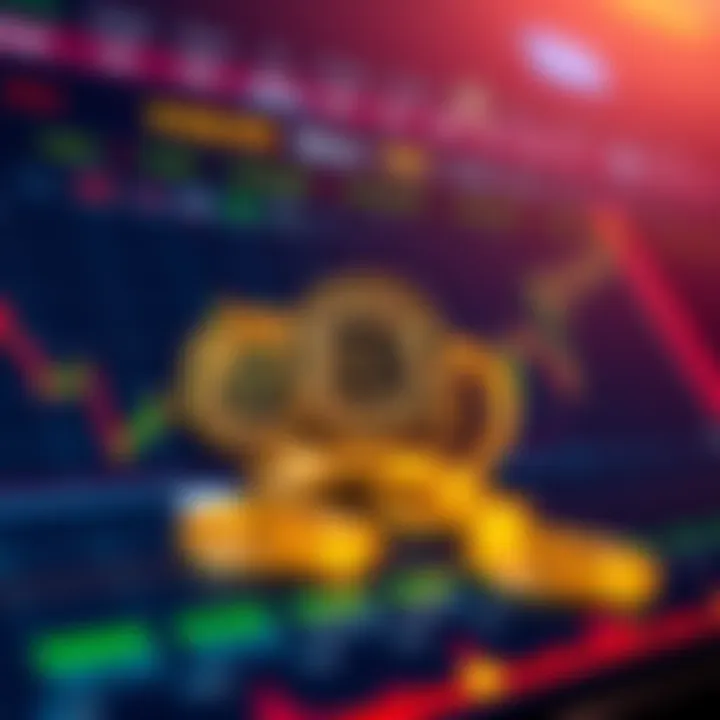 Buying Fiat Currency with Bitcoin An illustration showing Bitcoin icons converting into various fiat currencies, like rubles, on a digital trading platform