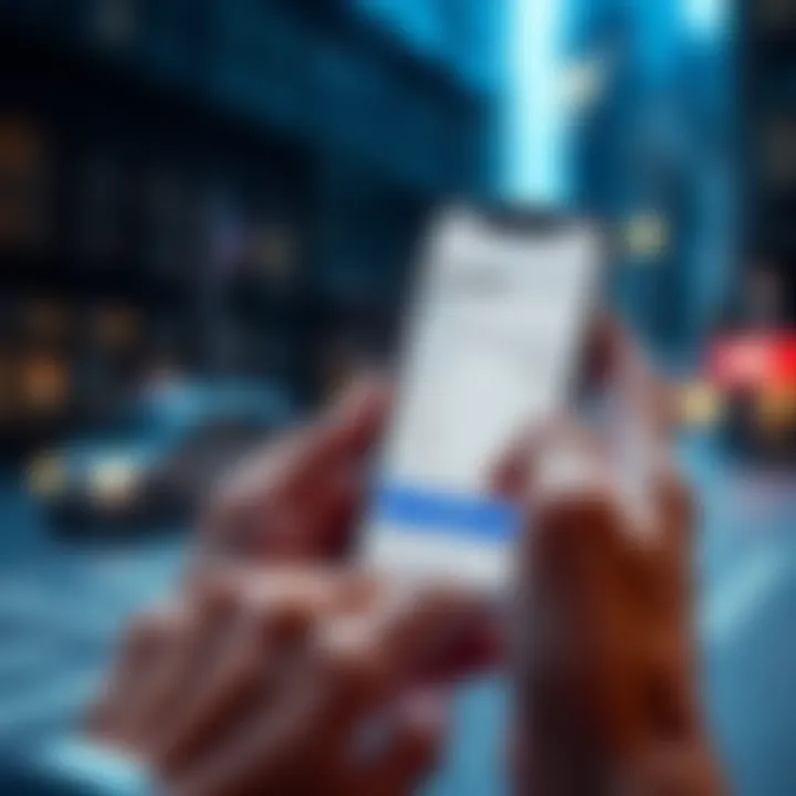 A person holding an iPhone with Apple Pay open, showing Litecoin transaction details on the screen.