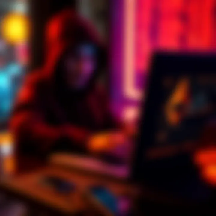 A person using a laptop with a privacy-related theme, symbolizing the purchase of Monero (XMR) anonymously and securely.