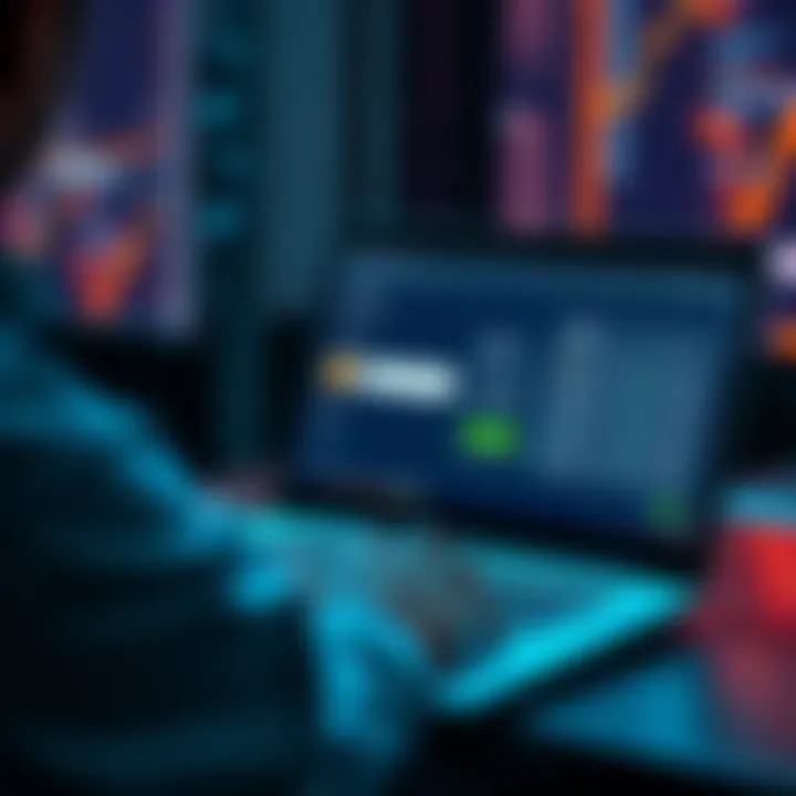 Person using a laptop to buy MullvadVPN, displaying a screen showing XMR and LTC conversion using CakeWallet.