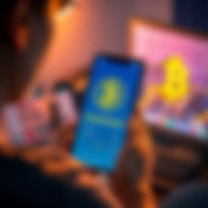 A person looking at a smartphone with the Binance app open while considering buying Bitcoin, surrounded by Thai currency and a computer.