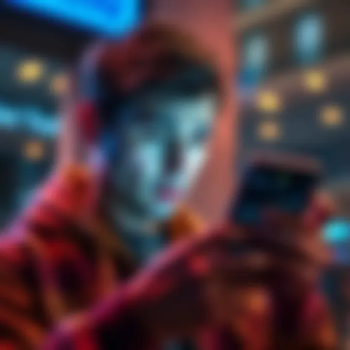 A person looking concerned while checking Bitcoin prices on a smartphone with the Venmo app open.