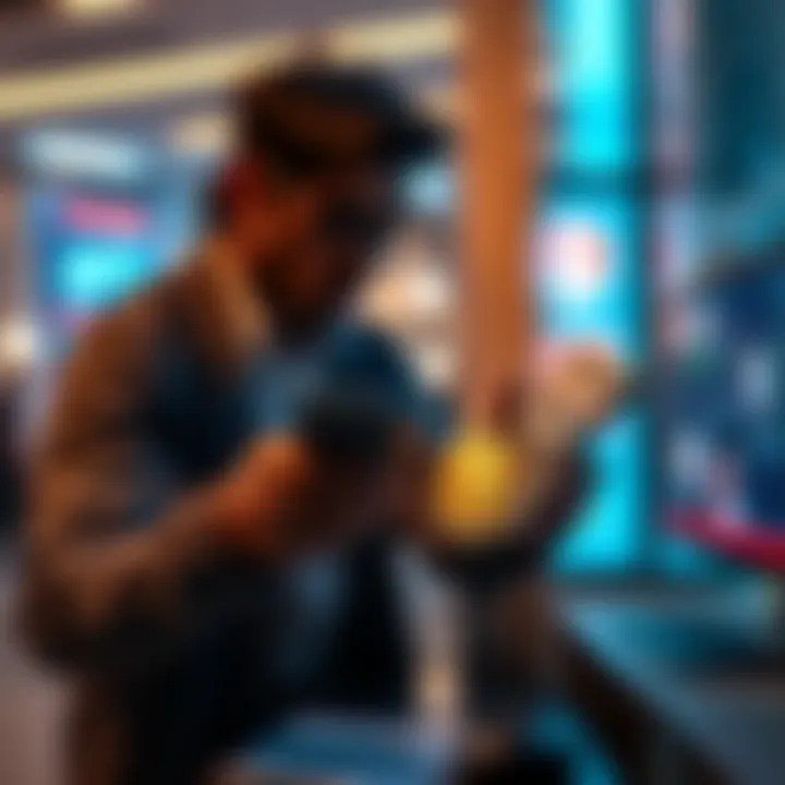 A person exchanges cash for Bitcoin on a peer-to-peer platform