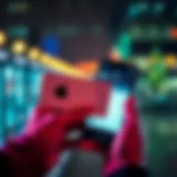 A person holding an Apple gift voucher next to a smartphone displaying cryptocurrency options