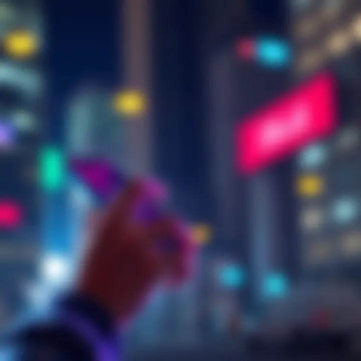 A person using a smartphone to buy cryptocurrency through a financial app, highlighting Zelle as a payment method.