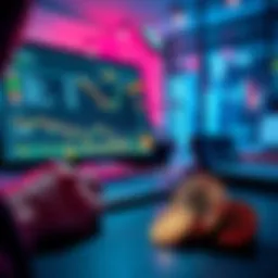 A person looking at a cryptocurrency exchange on a computer screen, with Monero coins displayed on the table