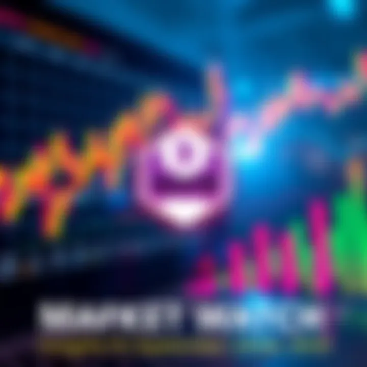 A colorful graphic showing the Bybit AI logo with financial charts in the background highlighting market trends.