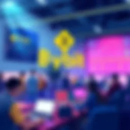 Graphic showing Bybit's Trailing Matrix event with a $200,000 prize pool and participants engaging in trading and tasks.