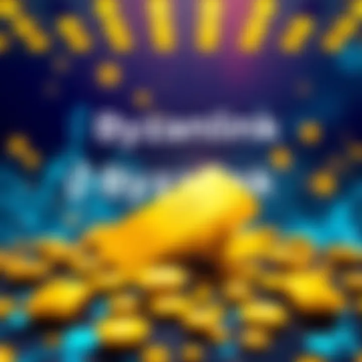 Byzanlink and GoldFinger Partnership Byzanlink and GoldFinger logos with gold bars and digital blockchain symbols