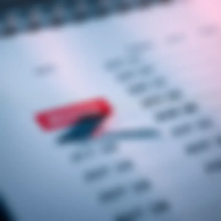 A calendar page showing missed days highlighted, representing lost engagement streaks.