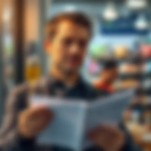 A relaxed person holding a shopping list, feeling assured about future buying opportunities
