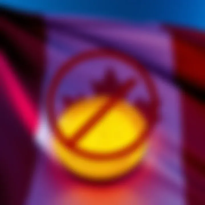 A news graphic showing the Canada flag and a crossed-out cryptocurrency symbol, representing the revocation of crypto firm registrations.