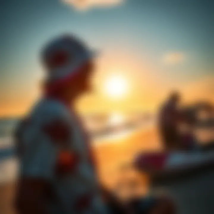 A Canadian traveler enjoying the beach at Myrtle Beach, showcasing summer fun and relaxation under the sun.