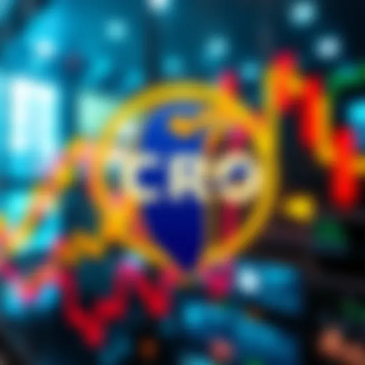 A vibrant logo of the Canary CRO Trust against a dynamic background representing market activity