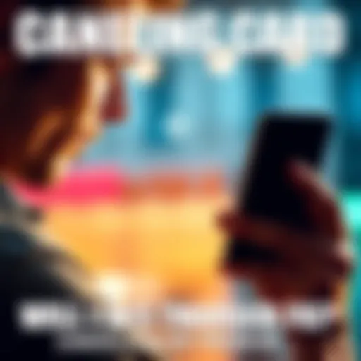 Person looking at a smartphone, concerned about canceling a premium card subscription