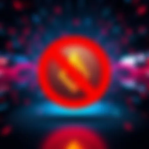 A visual showing a Monero logo with a red cancel symbol over it, representing a transaction that has been canceled.