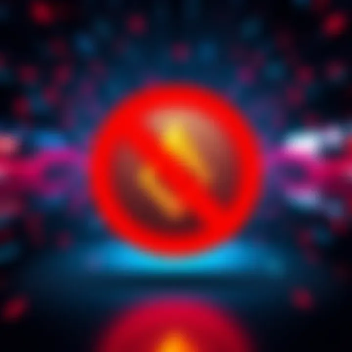 A visual showing a Monero logo with a red cancel symbol over it, representing a transaction that has been canceled.