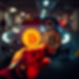 Car and Bitcoin Symbols A person holding a car key in one hand and a Bitcoin symbol in the other, representing the decision to sell a car for cryptocurrency investment.