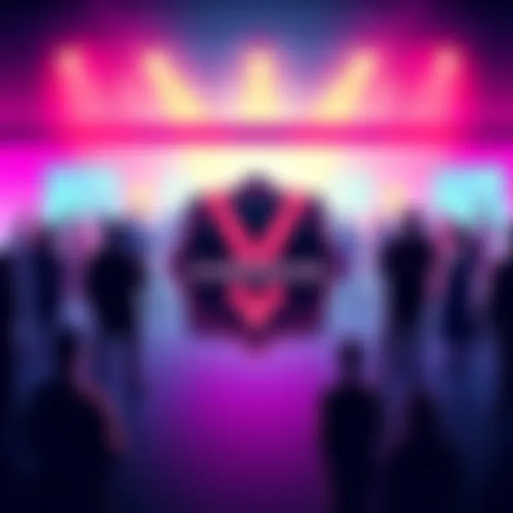 Illustration showing Cardano logo with a backdrop of people discussing coalitions and trends