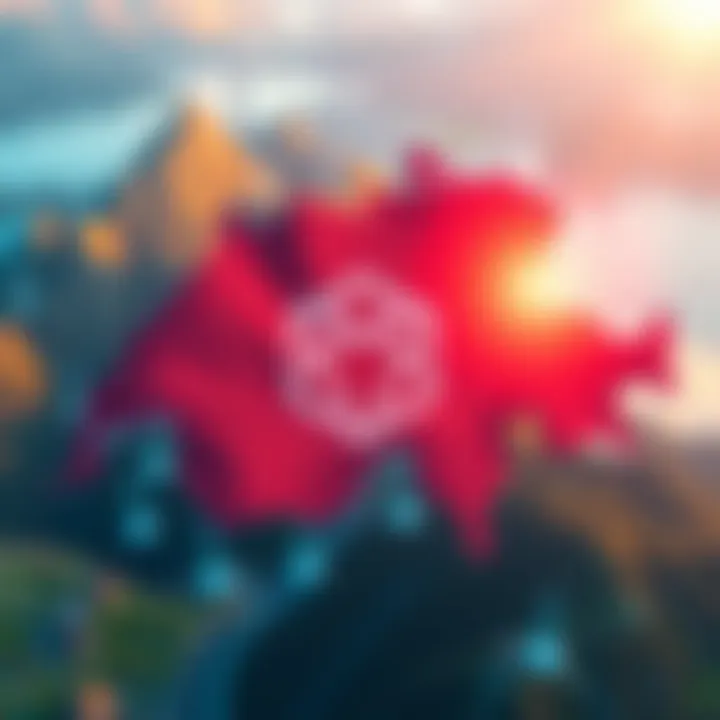 A vibrant image showing the Cardano logo superimposed on a Swiss map, indicating major expansion and growth in the region.