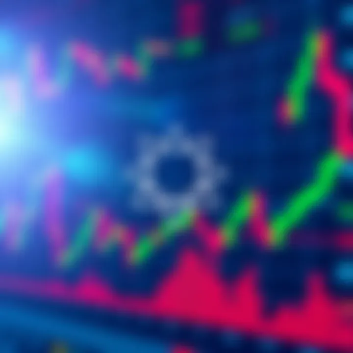 Cardano logo displayed over a chart showing market fluctuations and trends