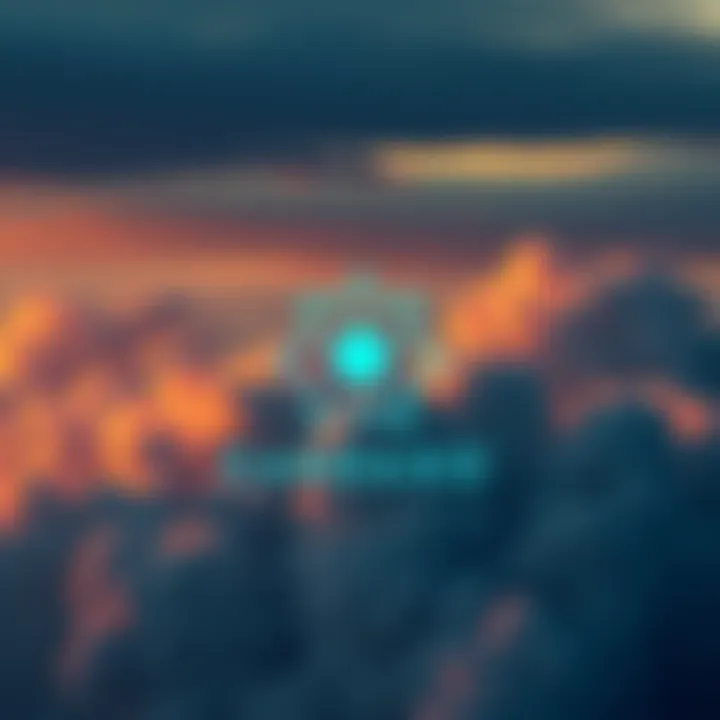Stylized Cardano logo with clouds in the background, representing clarity and future potential.