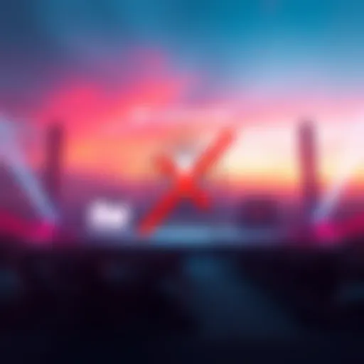 A graphic showing a cancelled event announcement with Cardano's logo and a red crossed-out symbol