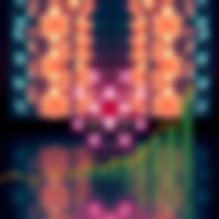 Cardano logo connected with Wanchain logo, symbolizing blockchain interoperability, with a graph showing growth in DeFi activity.