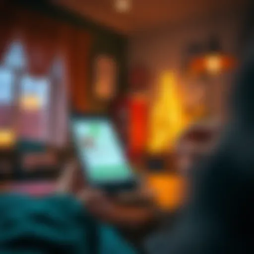 A person withdrawing funds using the Cash App on their smartphone in a cozy setting