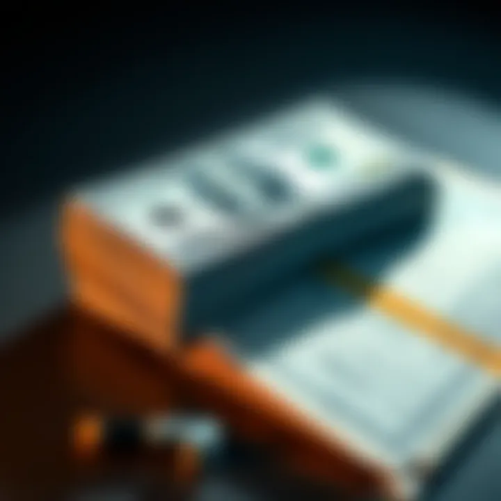 Cash and Validations A stack of cash with documents symbolizing successful validations beside it