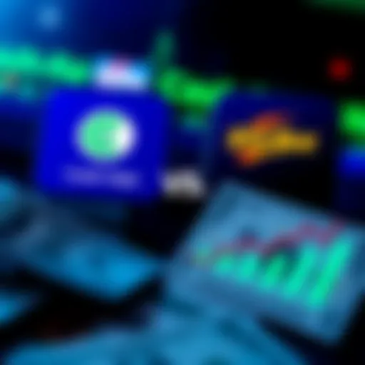 A graphic showing Cash App and Strike logos with dollar bills and charts representing dollar-cost averaging.